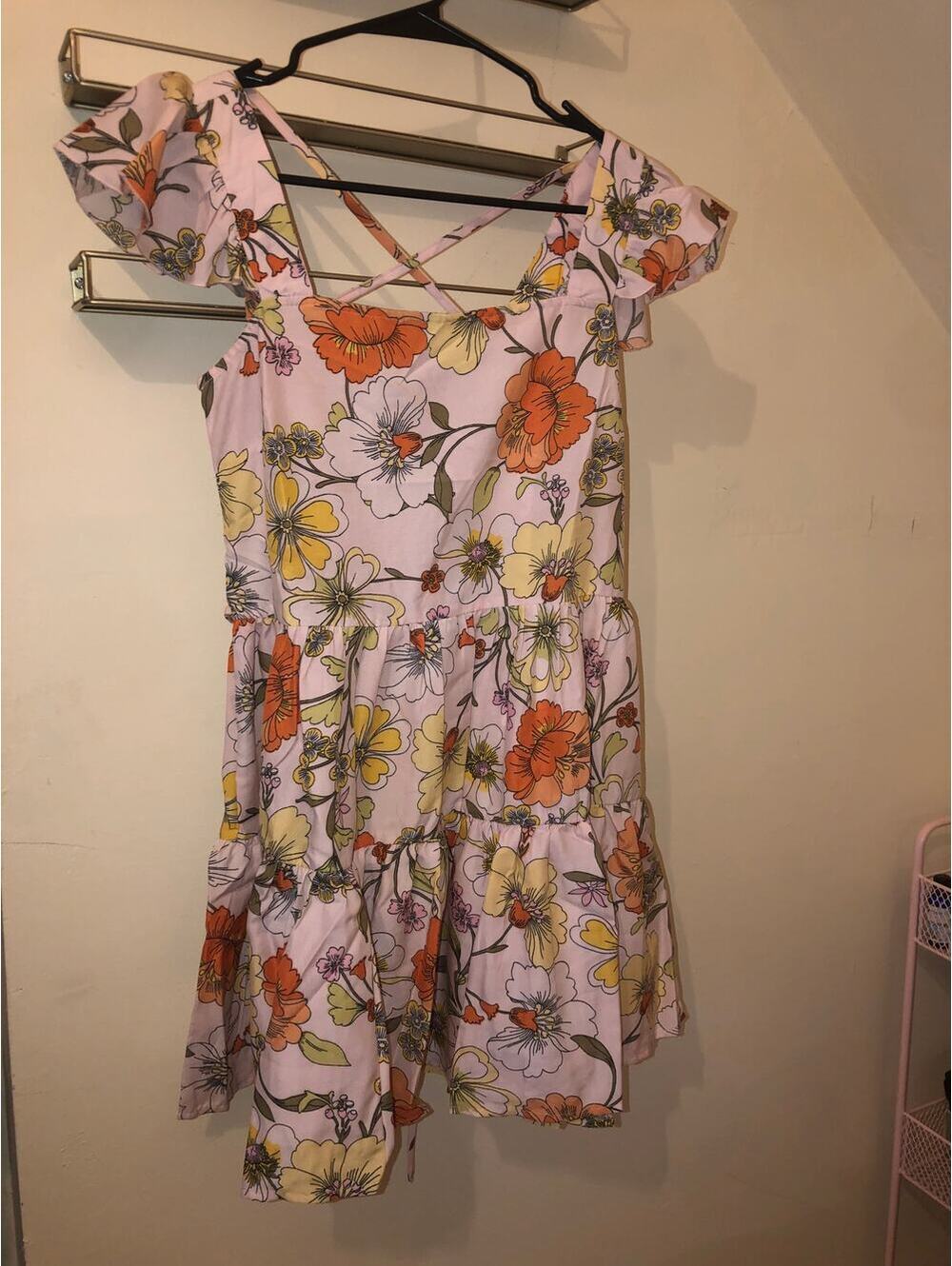 B.O.G. Collective Lottie & Holly NWT Womens Floral Blush Mini Dress XS